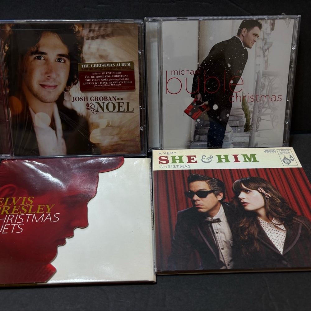 Christmas  CD Collection  Michael Buble, Josh Groban, Elvys Presley, She & Him
